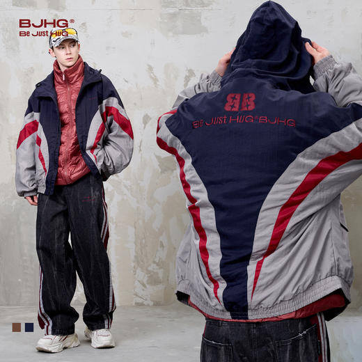 BJHG不计后果美式夹克外套男秋冬款拼色休闲运动户外羽绒内搭套装 商品图0