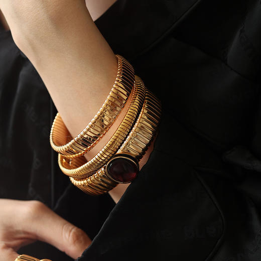 Ancient Rome古罗马时期 | 角斗士素金/银宽版软手镯 商品图5