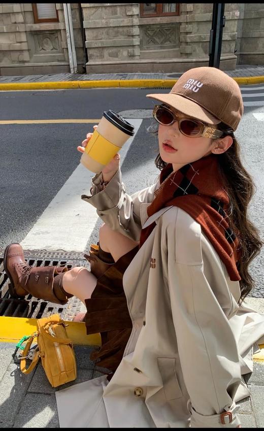 缪缪24新品柜子同步彩色抽绳棒球帽（AN） 商品图9