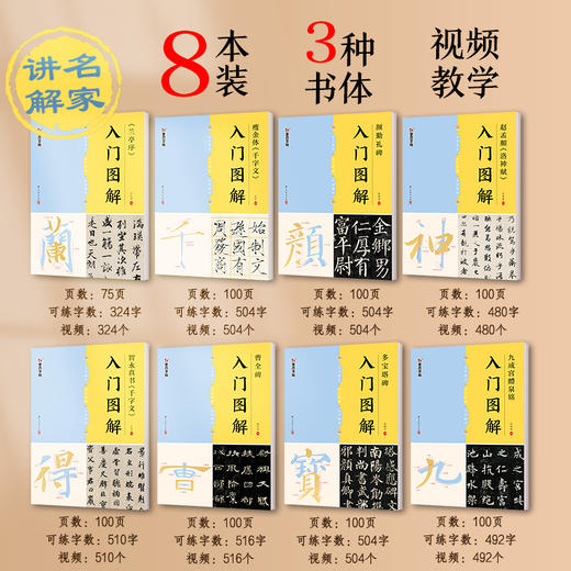 墨点字帖毛笔入门图解碑帖单字放大视频教程笔法教学楷书隶书行书毛笔书法临摹字帖王羲之兰亭序曹全碑赵孟頫洛神赋颜真卿多宝塔碑 商品图0