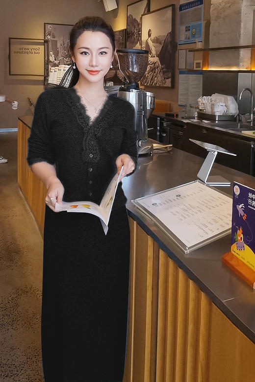 逸红颜 明月优选#心之所向的温柔🫧复古蕾丝拼山羊绒开衫 「云芙」 商品图12