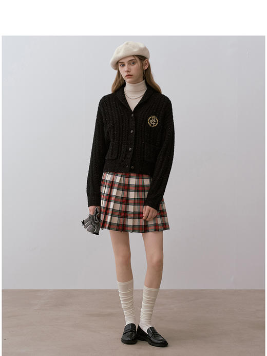Teenie Weenie小熊格纹半身裙女冬季短裙TTWH248C19N 商品图2