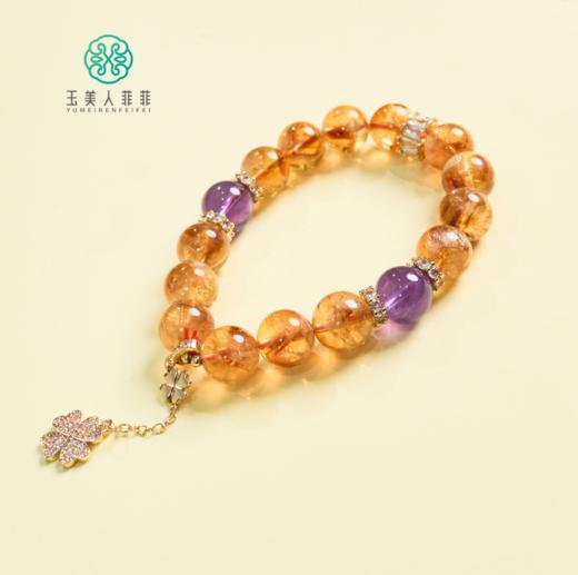 玉美人菲菲~水晶单圈黄塔晶约12mm手串 商品图0