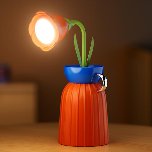 【花插花抽灯，笔筒玫瑰盆】一盏小灯，卧室氛围温馨。花朵可作手电筒，花瓶可作笔筒，小身材大能量，充插两用，续航持久。摆上这盏玫瑰灯，氛围感满满，把爱情洒满整个房间！ 商品图7