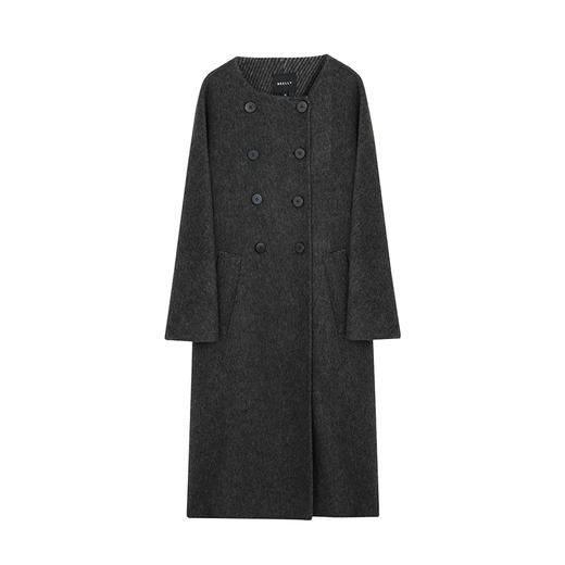 NEELLY纳俪商场同款冬季新款绵羊毛质感大衣女直筒宽松大衣外套N24111N01134 商品图3