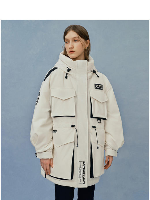 TeenieWeenie小熊字母连帽羽绒服女冬季羽绒服TTJD24OT10Z 商品图2