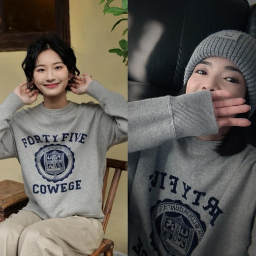 45R圆领衫。灰色。蓝色 商品图4