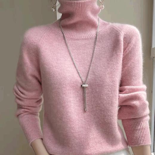 佰威斯利高领新年春节红毛衣女冬季加厚新款洋气时尚内搭上衣大码针织打底衫秋冬90-240斤 商品图0