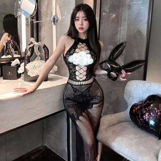 风雅式提花诱人网眼长裙7555 商品图0