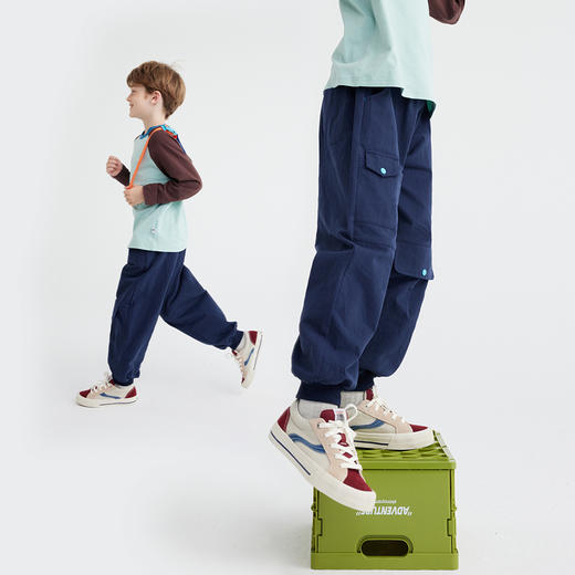 【高耐磨斜纹牛津】儿童潮酷徽标休闲工装裤 PQK2404 商品图2