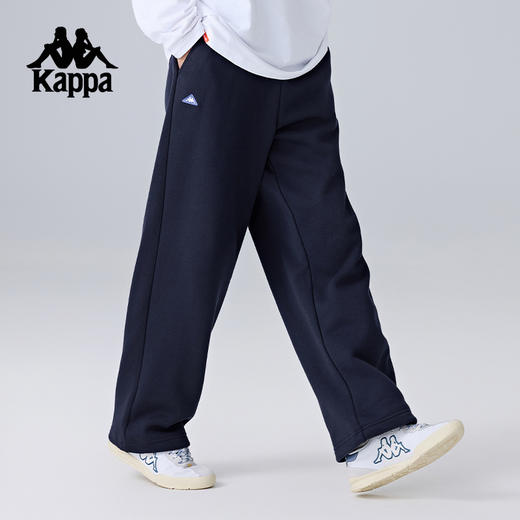Kappa卡帕背靠背新款运动长裤纯棉针织裤子男款休闲裤复古直筒裤K0F12AK19 商品图0