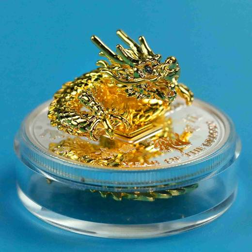 2024年喀麦隆祥龙降幅彩色纪念币！3D立体！ 商品图0