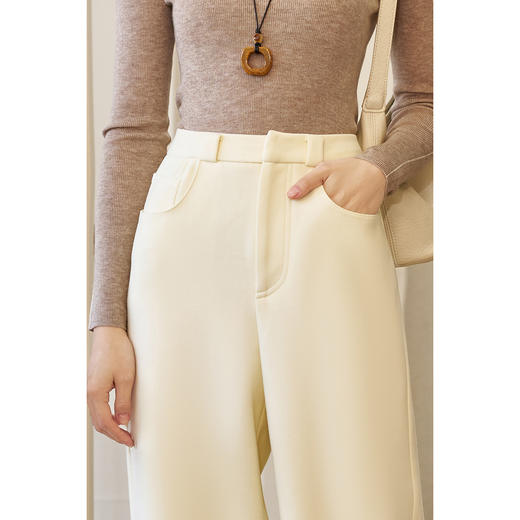 剩M/L/XL/XXL 米思阳2026春季新款时尚高级感直筒休闲裤高腰垂感遮胯显瘦阔腿裤5037 商品图4