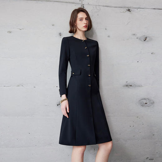 IWY/秋季新款格雷系修身通勤西装连衣裙a字裙女御姐范职业裙子Q1227 商品图3