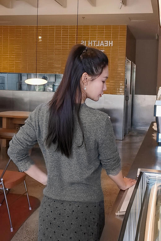 逸红颜 明月优选#心之所向的温柔🫧复古蕾丝拼山羊绒开衫 「云芙」 商品图3