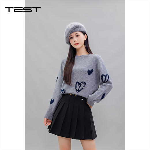 冬上新时尚气质清新优雅百褶摆裙3244048 商品图6