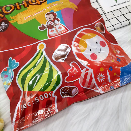 俄罗斯尼亚双山风味花生夹心巧克力坚果能量棒酥质混合糖500g/袋【中欧班列精选】WWJ 商品图5