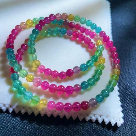5mm-6mm多圈彩虹碧玺手串 商品图1