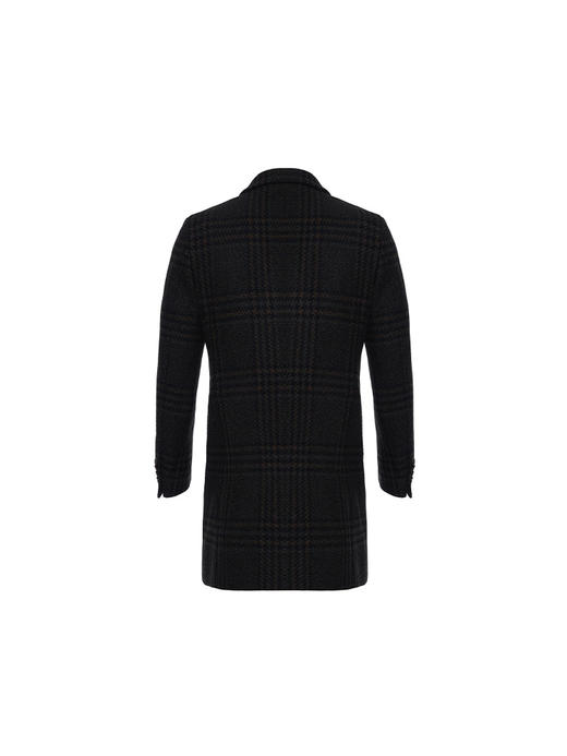 callisto高智系列咖啡色绵羊毛混纺大衣 商品图1