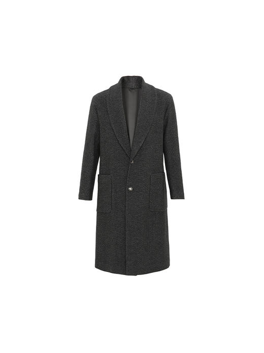 callisto高智系列灰色绵羊毛混纺大衣 商品图0