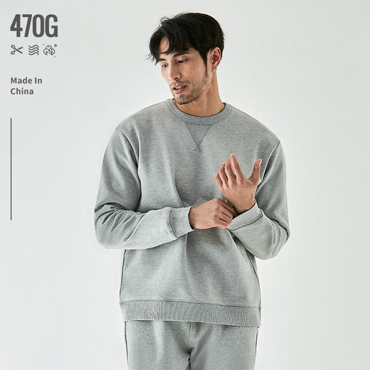 【大牌品质】冬季470G重磅厚实棉质卫衣 男女同款加厚加绒套头圆领长袖卫衣 商品图9