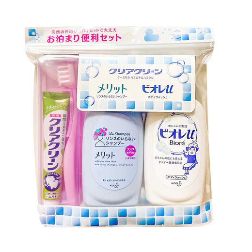 Kao 花王 沐浴露洗发水礼盒90ml+ 80ml+ 17g+1支 商品图0