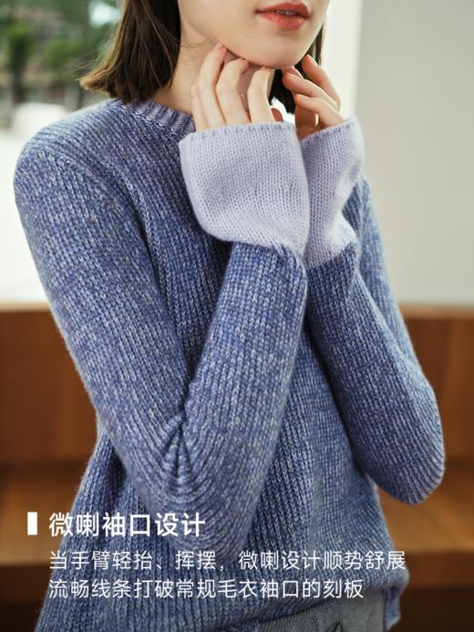 邓肯羊绒拼色套头毛衫FCE4CST035 商品图5