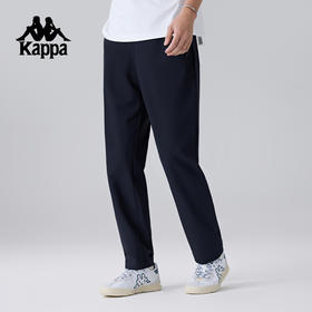 Kappa卡帕背靠背新款运动长裤男款弹力裤直筒休闲裤复古针织裤子K0F12AK41