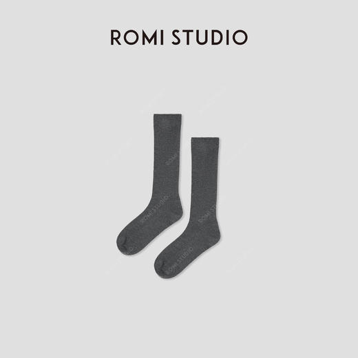 ROMI STUDIO“Cozy Design”绵羊毛混纺绒感长筒堆堆袜 RW24AP70824 商品图0