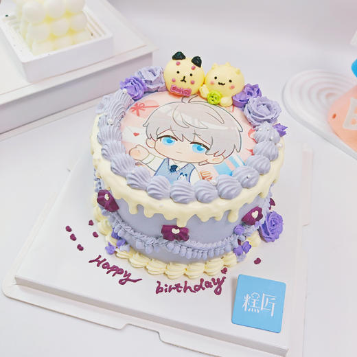 沈星回糯米纸复古裱花蛋糕 商品图7