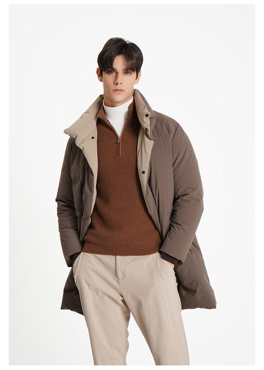callisto咖色聚酯纤维羽绒服 商品图3