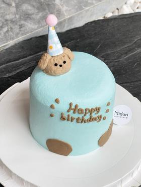 可爱小狗生日蛋糕 | Midori