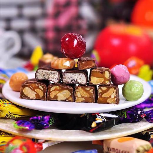 俄罗斯进口KDV花生牛奶巧克力糖精选铁盒装什锦口味夹心糖380g/盒【中欧班列精选】WWJ 商品图2