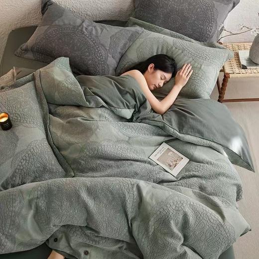 麻棉砂洗大提花四件套 商品图0