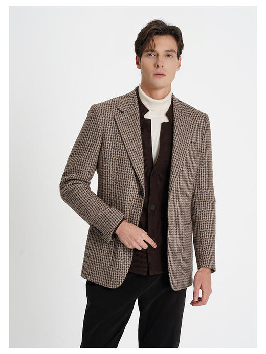 callisto大师系列咖啡色绵羊毛西服 商品图2
