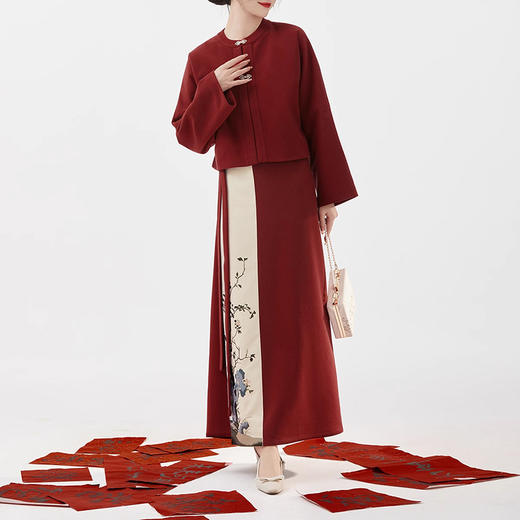 裁缝学苑AS383汉元素宋制夏荡领衬衫三裥裙套装纸样女装通勤中式样板 商品图5