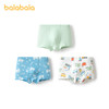 巴拉巴拉宝宝内裤棉a类儿童平角短裤男小童宝宝亲肤四角裤三条装 商品缩略图4