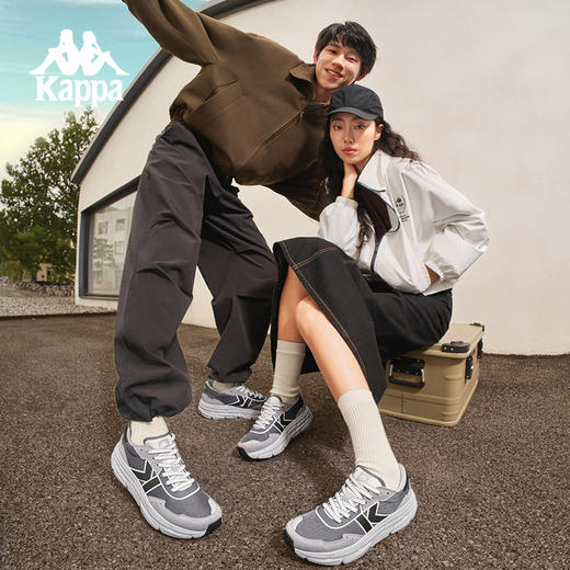Kappa卡帕男女情侣冬季运动鞋2024新款减震跑步鞋百搭厚底老爹鞋K0FW5MM51 商品图4