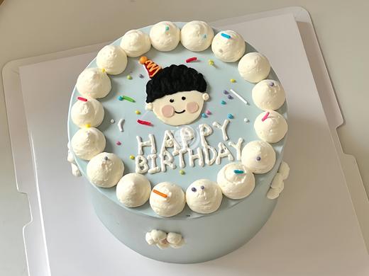 『快乐小男生』手绘生日蛋糕 商品图0