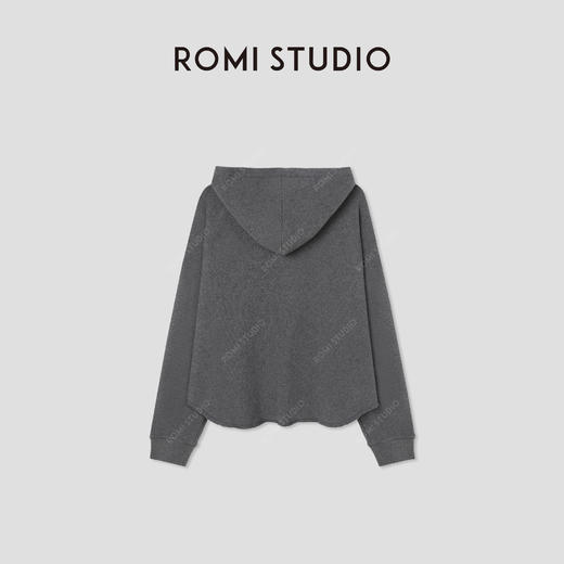 ROMI STUDIO“美式复古” 花纱肌理感印花加绒连帽卫衣 RW24WSY0875 商品图1