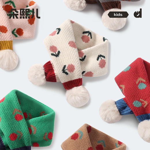 朵熙儿冬季儿童围巾男女童秋冬保暖加厚针织围脖宝宝冬季防风护颈巾 商品图2