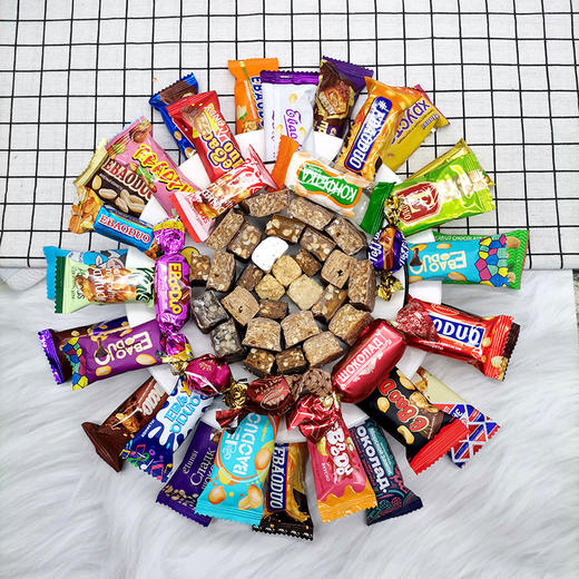 俄罗斯尼亚双山风味花生夹心巧克力坚果能量棒酥质混合糖500g/袋【中欧班列精选】WWJ 商品图2