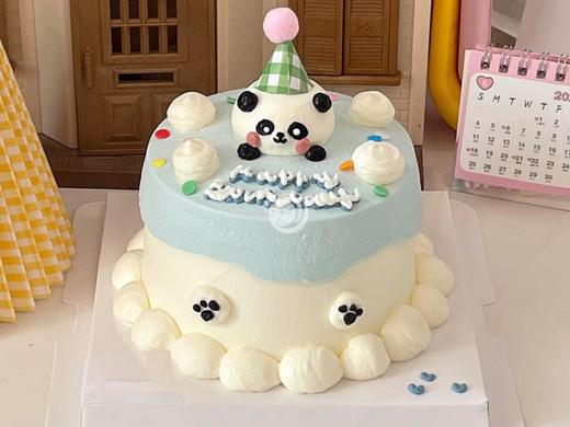 『萌萌熊猫』卡通生日蛋糕 商品图0