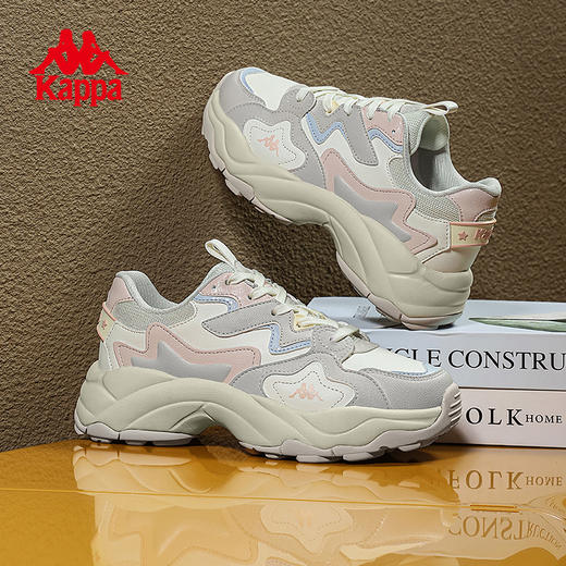 Kappa卡帕女鞋厚底老爹鞋女款2024新款秋冬款复古增高休闲运动鞋K0F25MC28 商品图3
