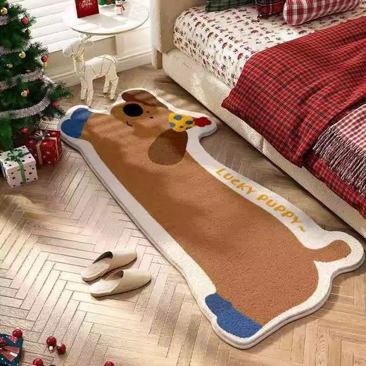 新品福利！【柔软亲肤 强力防滑】异形萌宠仿羊绒地毯客厅长条亲肤茶几垫沙发毯卧室易打理床边毯 商品图0