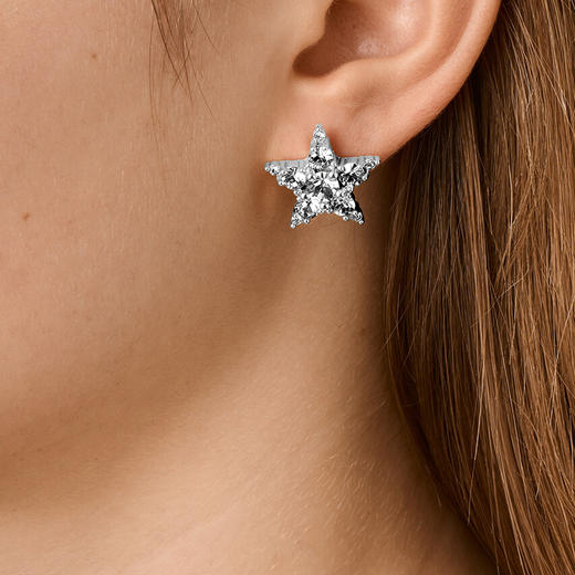 订购4周到｜Dyrberg Kern-CANA-星芒 白色 耳钉［丹麦设计师］ 商品图0