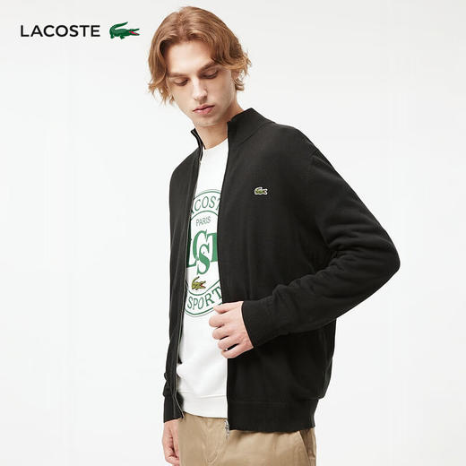 Lacoste法国鳄鱼男装新款百搭纯色立领拉链针织开衫外套AH1957-98 商品图0