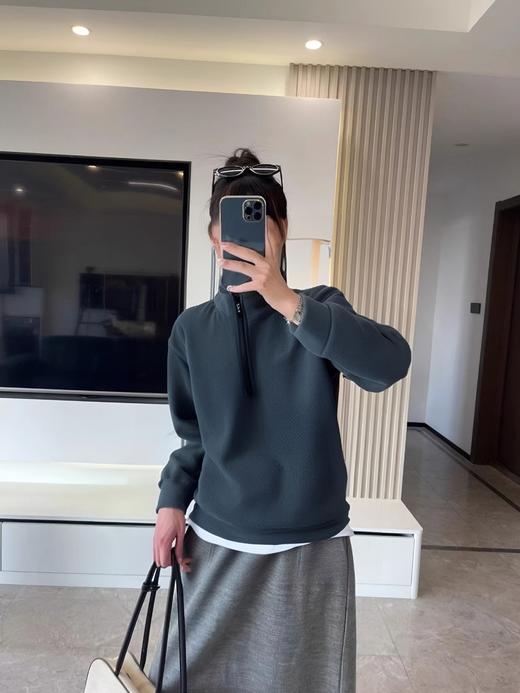 【美式复古双面奥粒绒半拉链立领卫衣E48-23612 】✨加绒加厚😌超软糯巨柔软❗怕冷星人的救星‼👍北方穿正合适，秋冬内搭也好看  商品图1