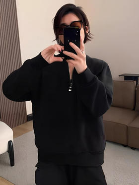 【美式复古双面奥粒绒半拉链立领卫衣E48-23612 】✨加绒加厚😌超软糯巨柔软❗怕冷星人的救星‼👍北方穿正合适，秋冬内搭也好看 