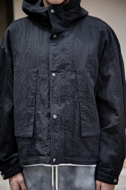 S439072978皱感连帽夹克 商品图1